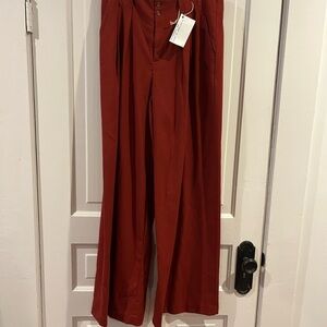 Anthropologie Women’s Red Pleated Pants